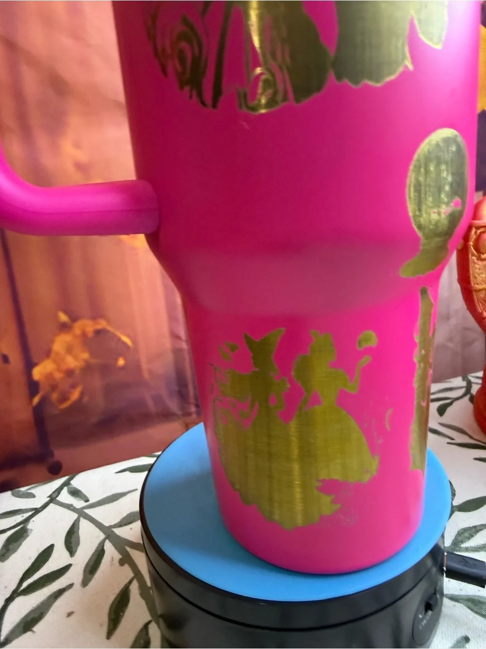 40oz Custom Engraved Wicked Tumbler with Iridescent bling